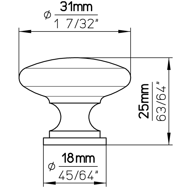Furniture knob 487-32MS1 6