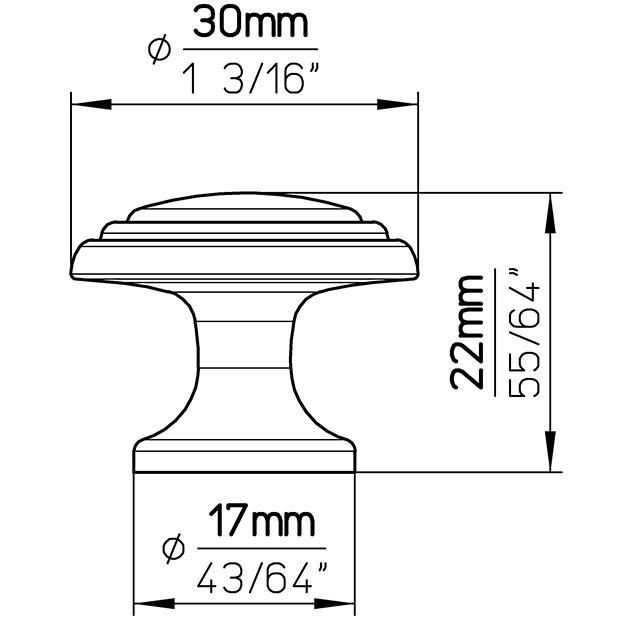 Furniture knob 489-30ZN4 6
