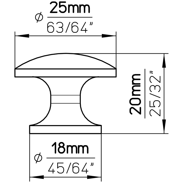 Furniture knob 490-25ZN1 6