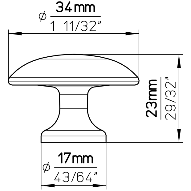 Möbelknopf 490-35ZN1 6