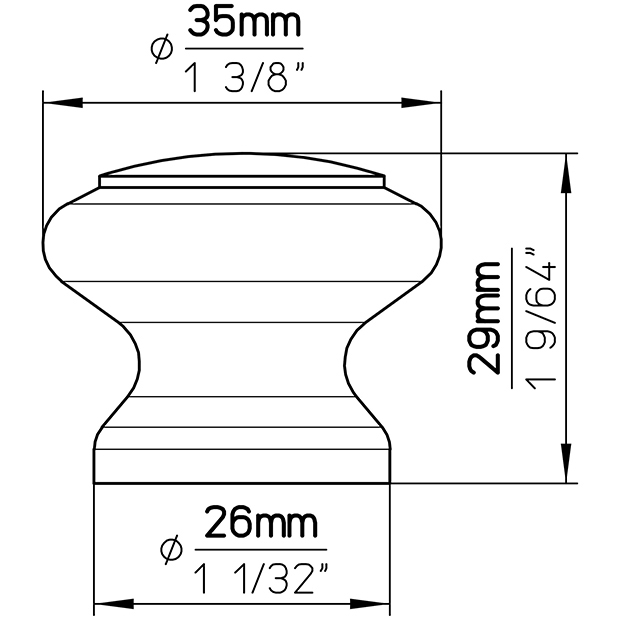 Möbelknopp S70-35HZ1 6