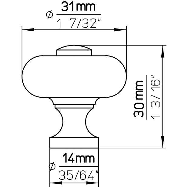 Furniture knob SP5-30MS3 6