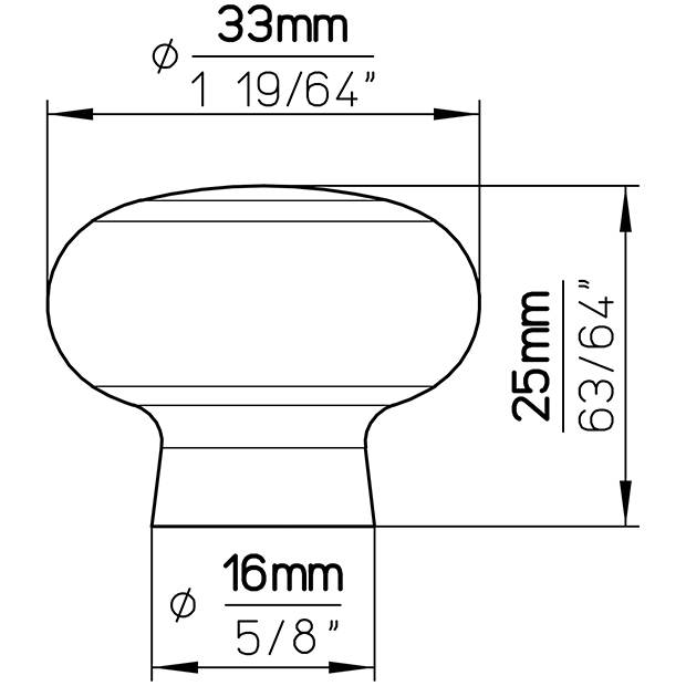 Furniture knob SP6-33 6