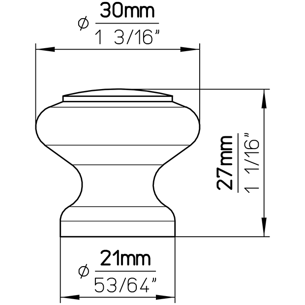 Furniture knob S70-30HZ16 6