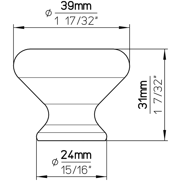 Furniture knob SP36-38ZN29 6