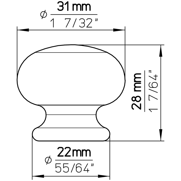 Möbelknopf SP51-32PF20 6