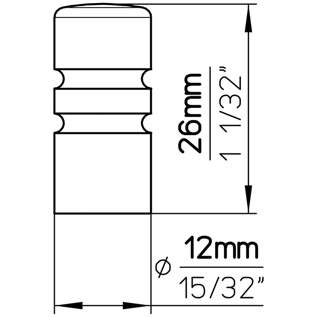 Möbelknopf 1576-12ZN1 6