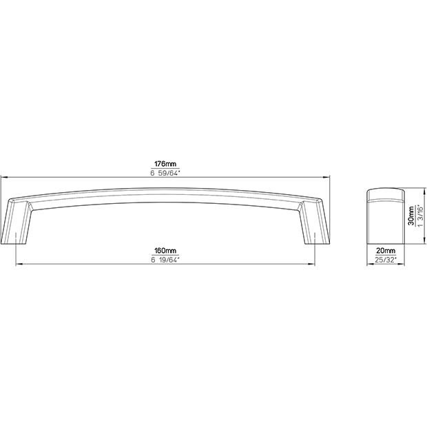 Furniture handle SM8059I-176LS8 6